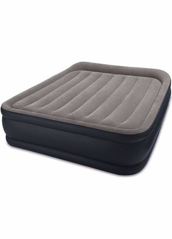 Двуспальная надувная кровать 64136 Deluxe Pillow Rest Raised Airbed (152 x 203 x 42 см) + встроенный электронасос 220В Intex (269463452)