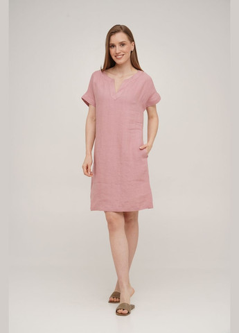 Рожева кежуал сукня коротка linen рожевий розмір s SoundSleep