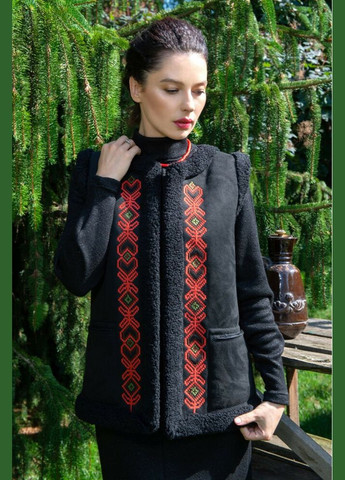 Женский жилет из экодубляжа с вышивкой MKSMV140-914 Modna KAZKA (336934150)