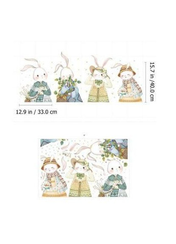 Виниловая наклейка 4 зайца кролика (лист 60 х 90 см) Б405-1-AB No Brand (337171701)