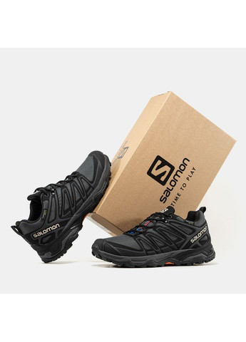 Черные демисезонные кроссовки мужские salomon speed cross pro gore-tex thinsulate grey black | саломон спид кросс про черные No Brand