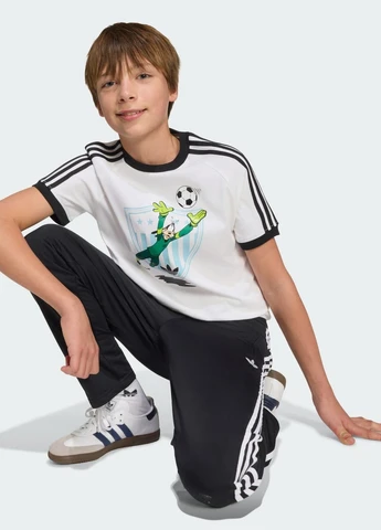Біла демісезонна футболка disney loose adidas