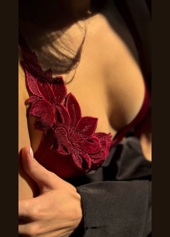 Красный комплект женского белья No Brand