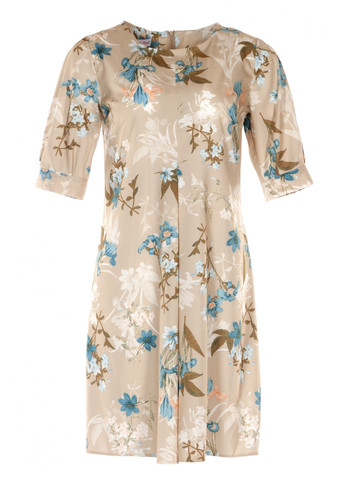 Бежева повсякденний сукня з зустрічною складкою (ll125115689) LadyLike