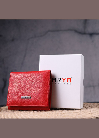 Маленький женский кошелек с монетницей из натуральной кожи 21380 Красный Karya (306882096)
