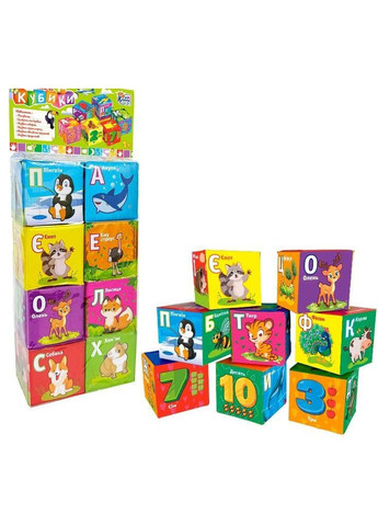 Кубики мякі вононепроникні у ванну 40413 "4FUN Game Club", "Тварини", 6 штук V&V (365751218)