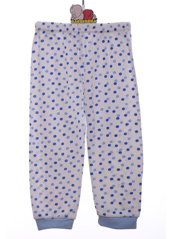 Голубая пижама с длинным рукавом для мальчика трикотажная в горошек голубой 80 см (37680) BABYKROHA