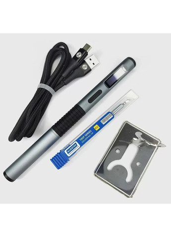 Паяльник T80P Сірий 100 Вт/Type-C + 5 жал KU/KU/K/I/IS і блок живлення 100 Вт Alientek (370142028)