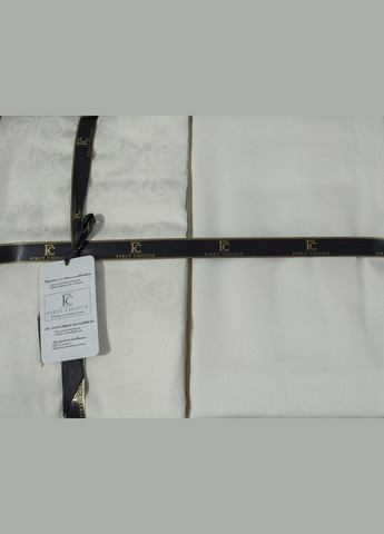 Постельное белье Jacquard Satin 200x220 Lamone Cream First Choice (318381508)