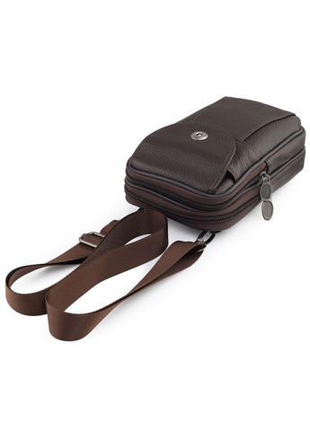 Шкіряна вертикальна сумка-барсетка Qvant 003к - Коричнева Tiding Барсетка (366889769)