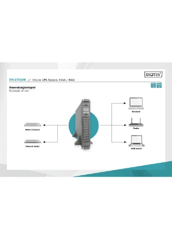 Силовой блок ИБП 6kVA/6kW, RTU2, LCD, RS232, USB, жесткое подключение Вход/Выход Digitus (393446439)