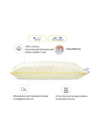 Подушка 1483 Carmela Hand Made memory effekt М'яка 60х60 см (m35732) Mirson 1483 Carmela Hand Made memory effekt Мягкая 60х60 (377781289)
