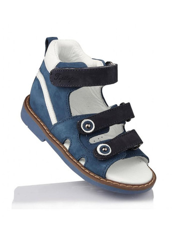 Cандалії 211 для хлопчиків синьо-білі, нубук. Розмір Topitop (366875541)