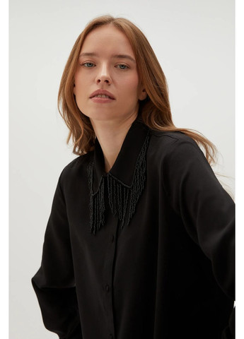 Чорна блузка жіноча Moodo