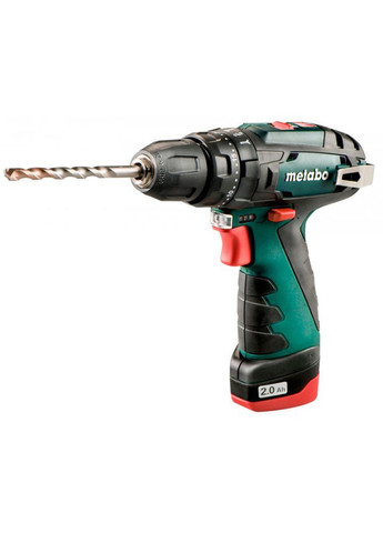 Аккумуляторная дрель-шуруповерт PowerMaxx SB, 2 аккумуляторных блока Li-Power (10.8 В/2.0 А·ч) (Кейс) 600385500 (5755) Metabo (295031326)