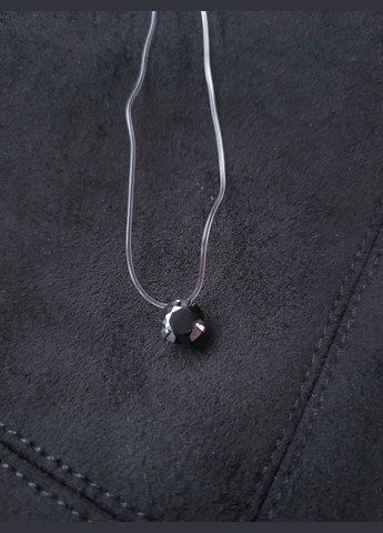 Кулон черный камушек на леске-резинке с тройным креплением No Brand (296809044)