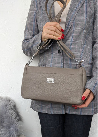 Универсальная черная сумка с большим наружным карманом InFashion Сумка (363058574)