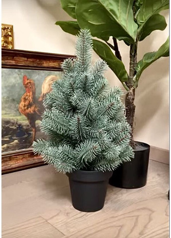 Ёлочка литая SGH Premium в горшке 50 см голубая HVOYA (366963669)