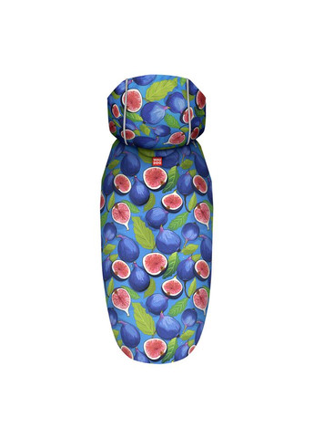 Дощовик-накидка з капюшоном для собак Clothes, малюнок "Інжир",, А 55-61 см, B 68-80 см, С 42-52 см WAUDOG (322002711)