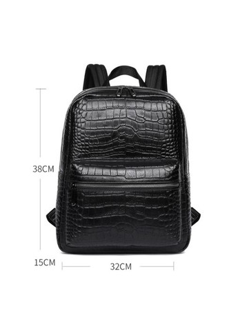 Женский кожаный рюкзак под рептилию из натуральной кожи черный No Brand (301082947)