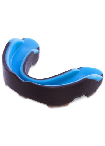 Капа боксерская односторонняя (одночелюстная) двухкомпонентная в футляре Pro (термопластик, черный-синий) Zelart (361437290)