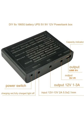 Міні ДБЖ (UPS) корпус для роутера на 18650 | Wi-Fi безперебійник 5V / 9V / 12V No Brand (391477261)