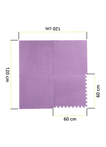 Мат-пазл (ласточкин хвост) Mat Puzzle EVA 120 x 120 x 1 cм XR-0232 Purple Cornix (315826065)