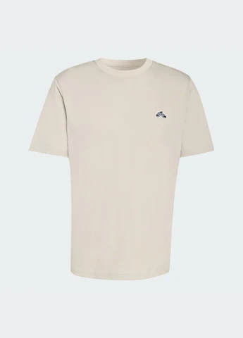 Бежевая футболка summer slide trim graphic adidas