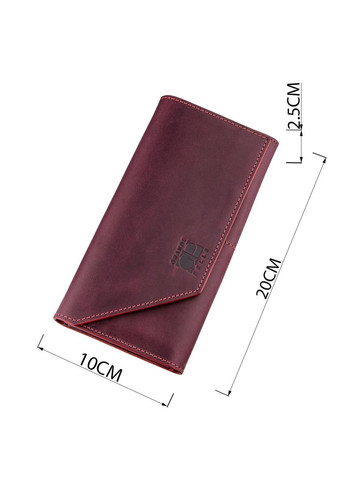 Женский кожаный клатч на магните с отделением для карт бордовый (sku_11217) No Brand (328218887)