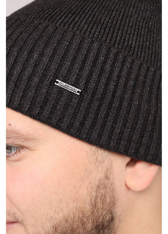 Шапка чоловіча колір графіт ЦБ-00285535 Caskona (363620523)