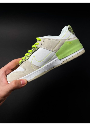 Сірі Осінні кросівки чоловічі nike dunk disrupt 2 grey white green найк сб данк No Brand