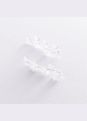 Серьги - клаймберы Звездочки в серебре 122917 Oniks (264393053)
