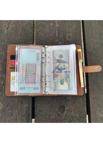 Блокнот органайзер для купюр FinPlan рожевий No Brand (367625134)