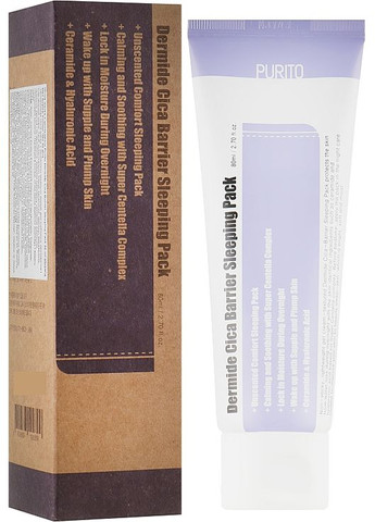 Регенерирующая ночная маска Dermide Cica Barrier Sleeping Pack 80ml (823718-2361) PURITO (368632037)