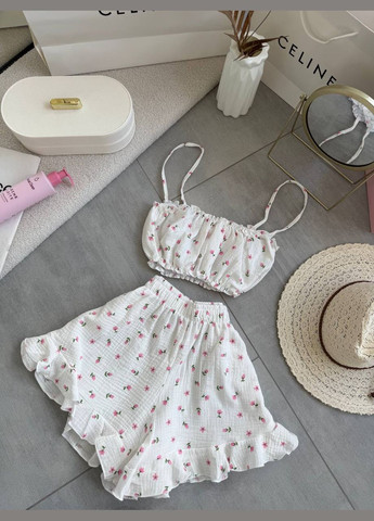 Белоснежная нежная пижама (комплект) Luna