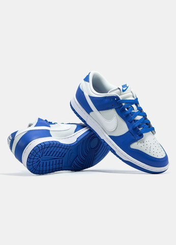 Белые демисезонные кроссовки мужские nike sb dunk low white blue original | найк сб данк белые No Brand