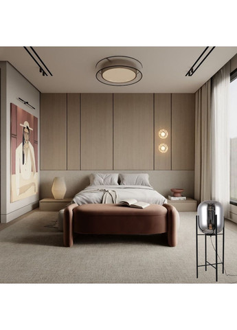 Торшер дизайнерский 103см с графитовым плафоном (909-XLL05F BK+BK) No Brand (370070683)