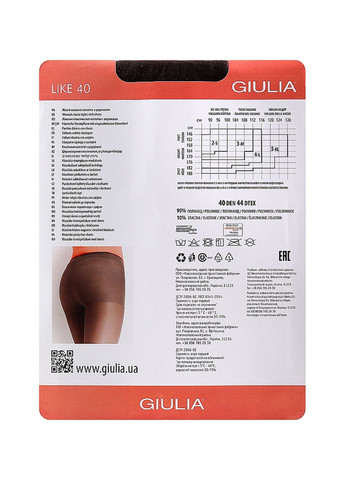 Класичні колготки з шортиками Like 40 den (nero-3) Giulia (285104347)