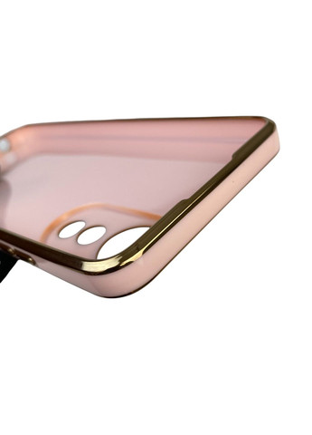 Чехол для A78 4G с кольцом-подставкой с золотой окантовкой на оппо а78 пудровый gs1 Oppo (366230130)