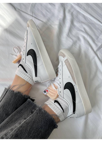 Чорні Осінні кросівки чоловічі nike blazer 77 low ‘77 vintage white black найк блейзер No Brand