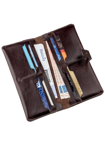 Гаманець вертикальний зі шкіри Алькор 16202 Коричневий Shvigel (329146335)