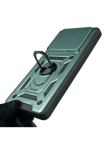 Чохол для Redmi Note 14 5G броньований з кільцем-тримачем підставкою зі шторкою на сяомі редмі нот 14 5г зелений rg1 Xiaomi (366389861)