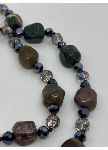 Ожерелье из агата 100 см Коричневый No Brand (363829815)