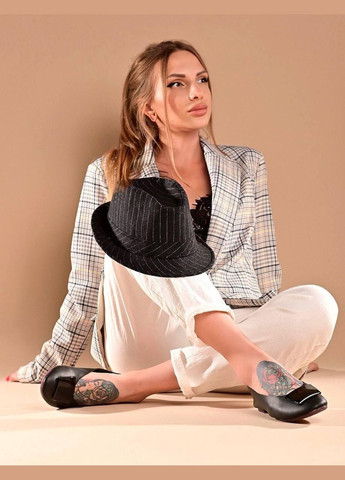 Женские балетки женские черного цвета | чёрные однотонные пряжка, без декора искусственная кожа (333016558)