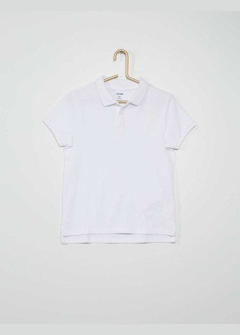 Белая детская футболка-поло лето,белый, для мальчика Kiabi