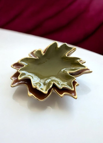 Тарелка подставка керамика "Осенний лист", 17см No Brand (331647844)