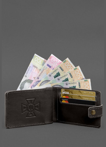 Шкіряна обкладинка-портмоне на посвідчення ДСНС темно-коричнева (A-028667) BlankNote (328961413)