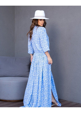 Блакитна повсякденний сукня 14118 блакитний ISSA PLUS