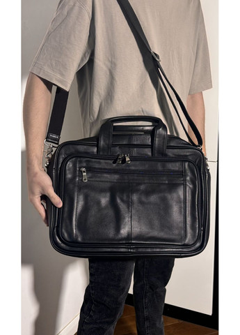Сумка чоловіча 14398 для ноутбука 17 дюймів Чорна Vintage (331907824)