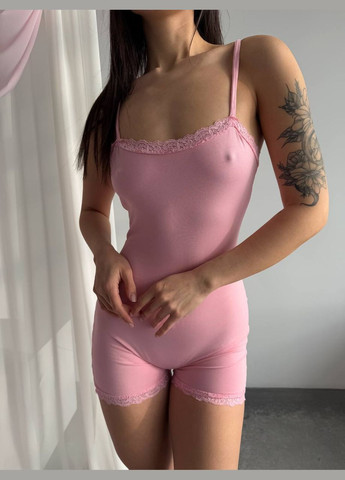 Женский комбинезон No Brand комбинезон-шорты розовый повседневный, домашний, кэжуал, вечерний кулир